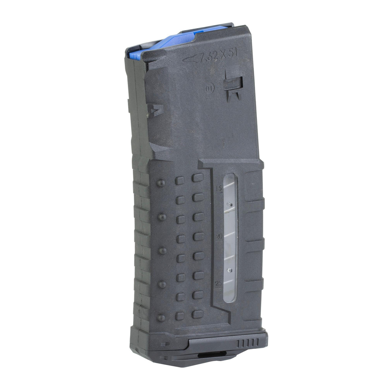 Leapers, Inc. - UTG Leapers UTG RBT-DM25 .308/7.62 25-Round Windowed Polymer Magazine, high-visibility anti-tilt follower and durable design for firearm accessories.