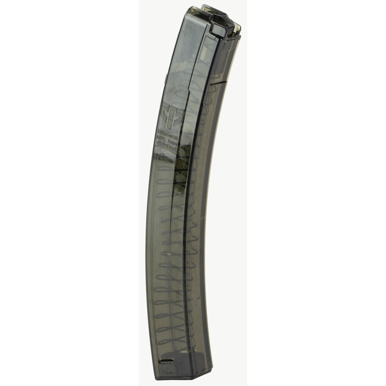 Elite Tactical Systems Group SMK-HKMP5-40, transparent magazine for H&K MP5, 40 round capacity.
