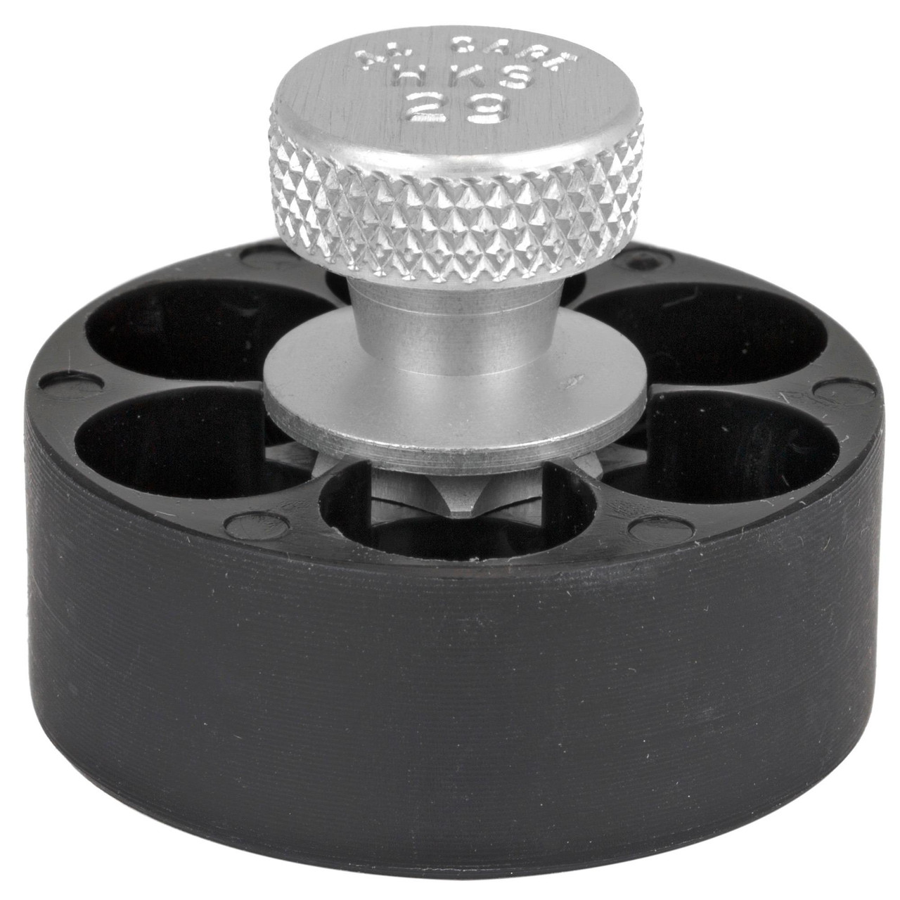 HKS Speed Loaders 29M, fast and secure revolver loading solution with twist knob design for efficient firearm reloading.