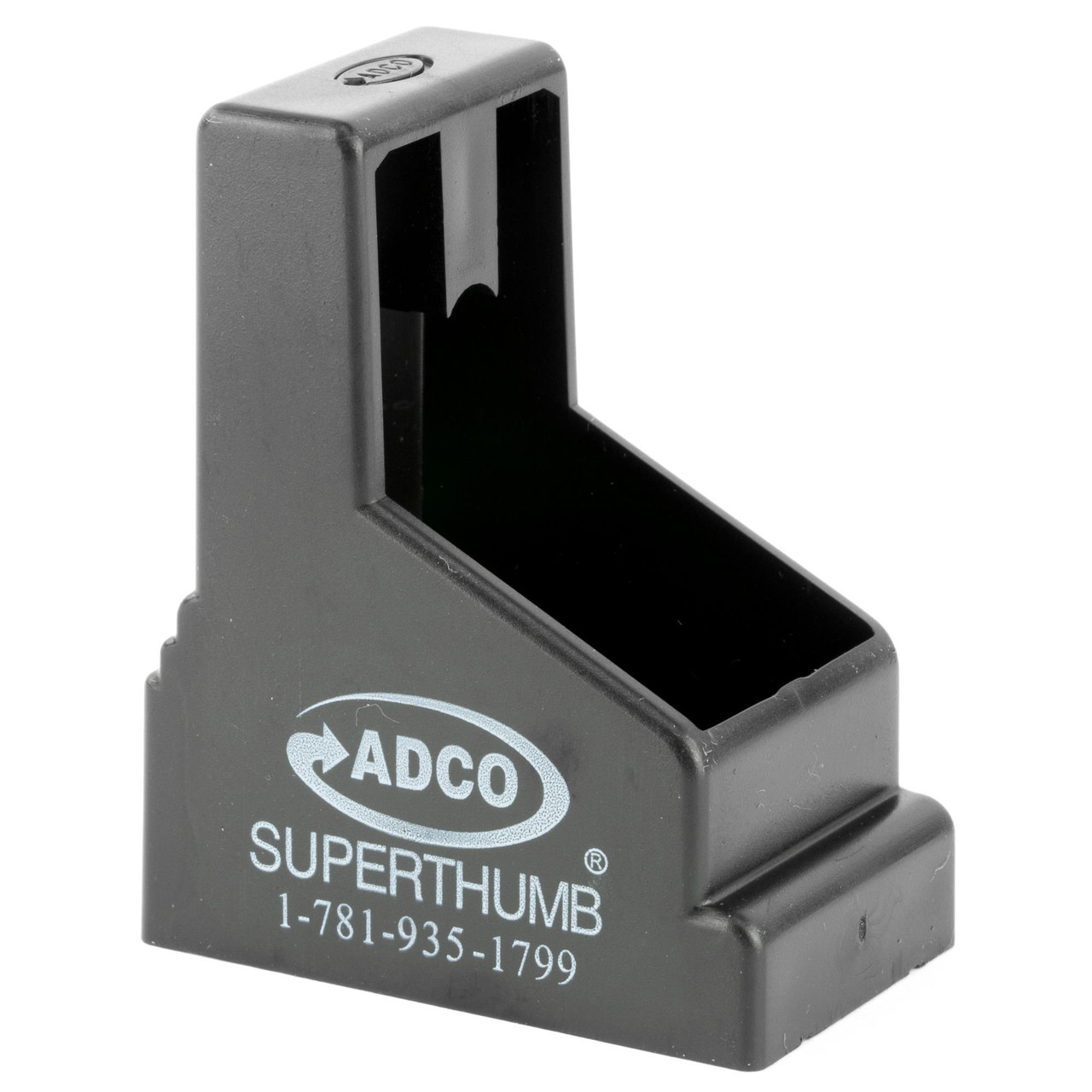 ADCO Super Thumb Loader ST2, fast and easy reloading device for wide body double-stack magazines.