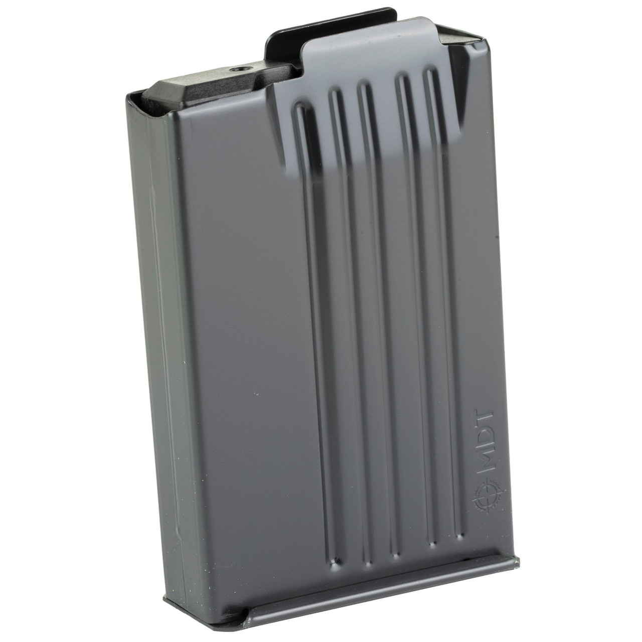 MDT 102919-BLK, product image of a black magazine for firearm use, showing the rectangular shape and design of the magazine.