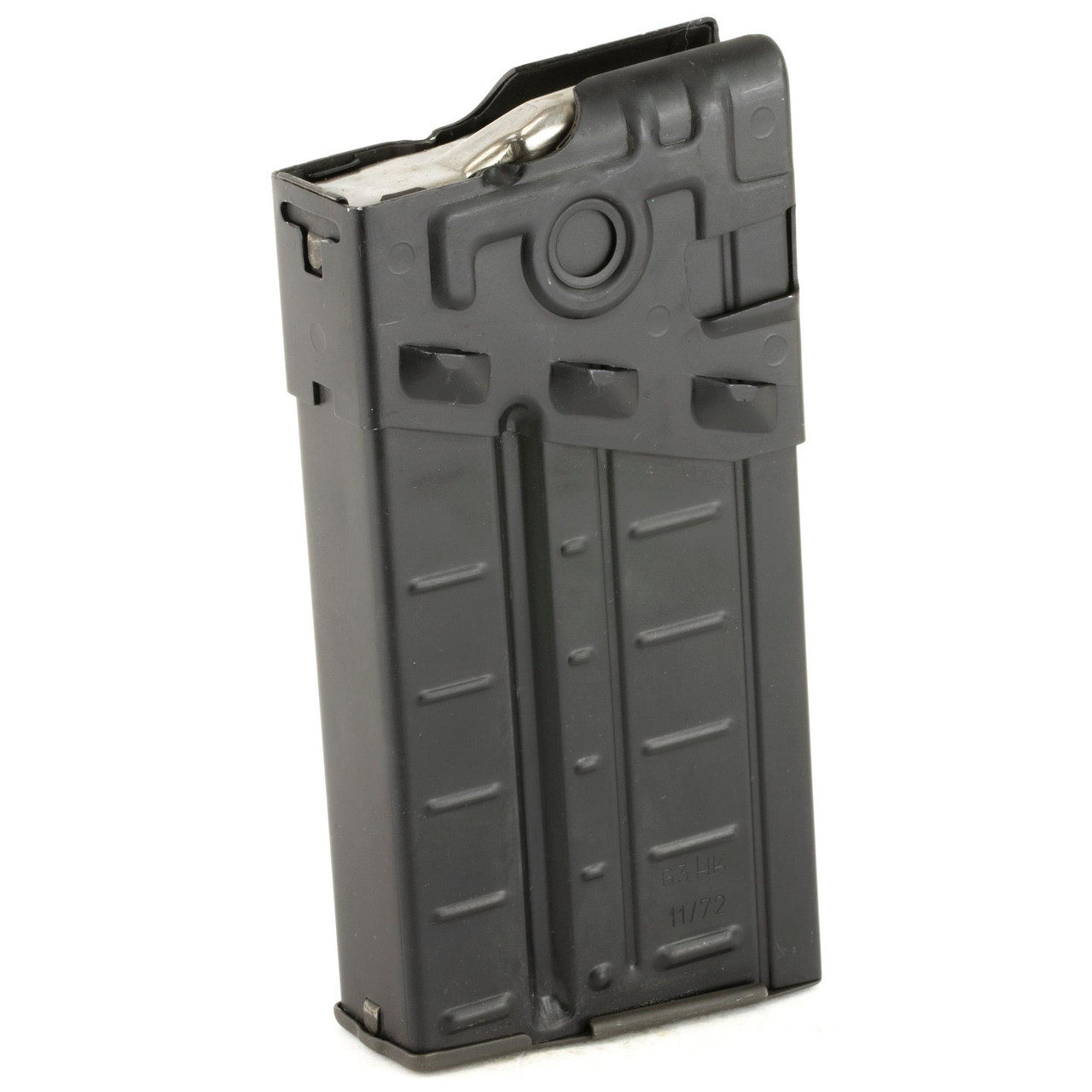 PTR Industries PTR500098 magazine, black metal rifle magazine with a matte finish for firearm ammunition storage.