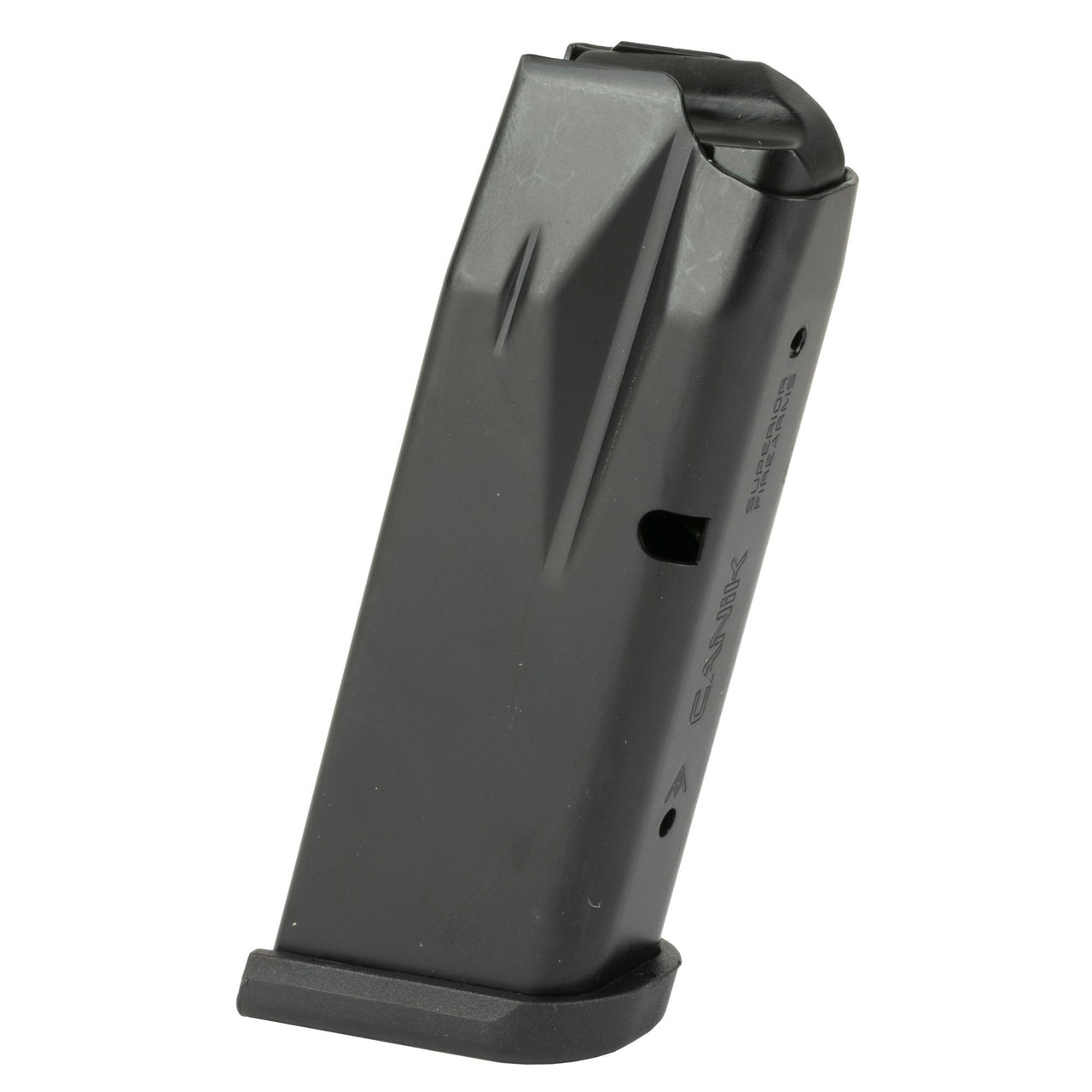 Canik MA2277 MC9 Series Magazine, durable steel 12-round capacity for optimal performance, shown in close-up view.