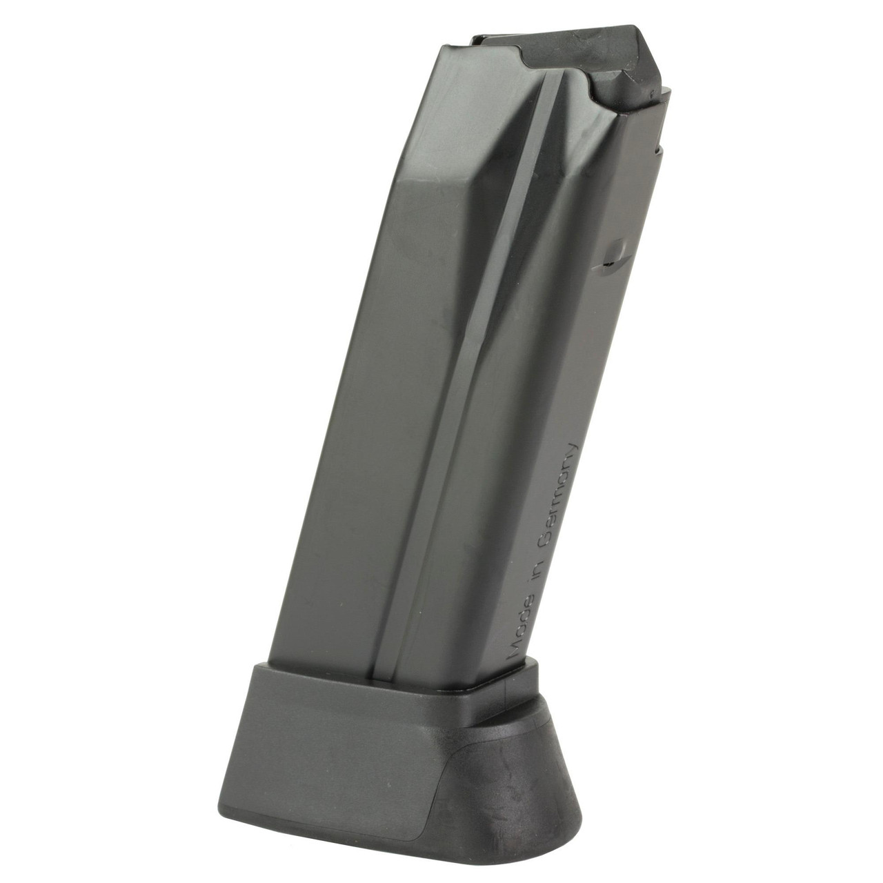 Heckler & Koch 50248620 Premium Steel Magazine - Durable, Reliable & Perfect Fit for Maximum Performance, image showing a sturdy, metallic firearm magazine with a sleek design and base plate for enhanced grip.