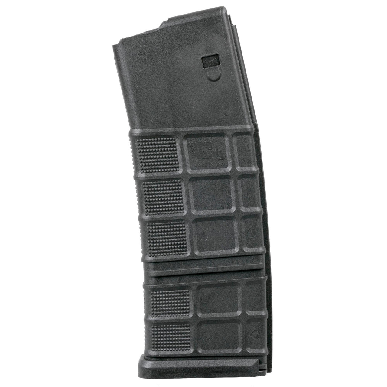 ProMag Industries DPM-A2 30-Round High-Quality Magazine, black polymer construction with textured grip panels and compact design, USA Made with Lifetime Warranty.