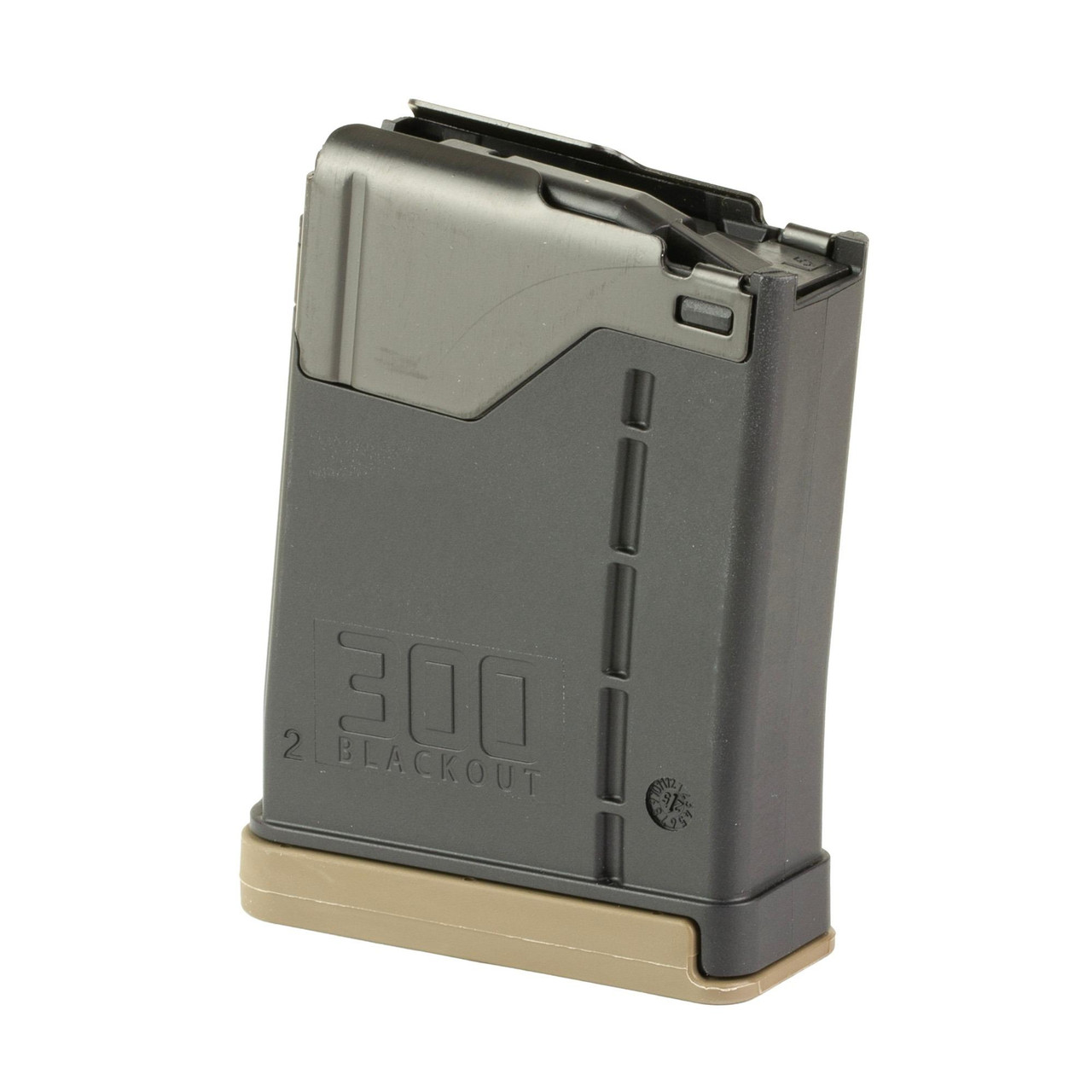 Lancer Systems L5AWM .300 Blackout Magazine, durable design with flat dark earth floor plate, subsonic optimized for 200gr+ ammunition.