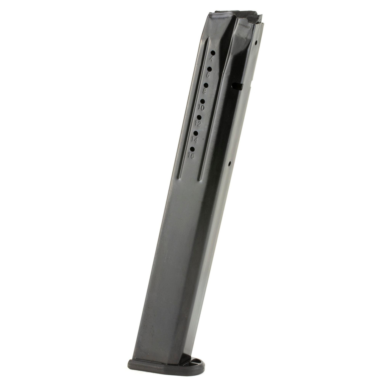 ProMag Industries SMI-A14, metallic firearm magazine with capacity measurements on the side.