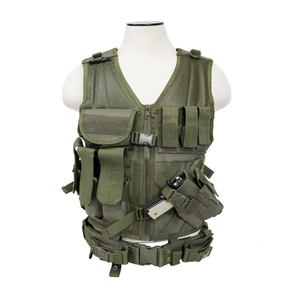 NcStar CTV2916G NcStar CTV2916G Tactical Vest w/Magazine Pouches Holster & Pistol Belt M-XXL CTV2916GG