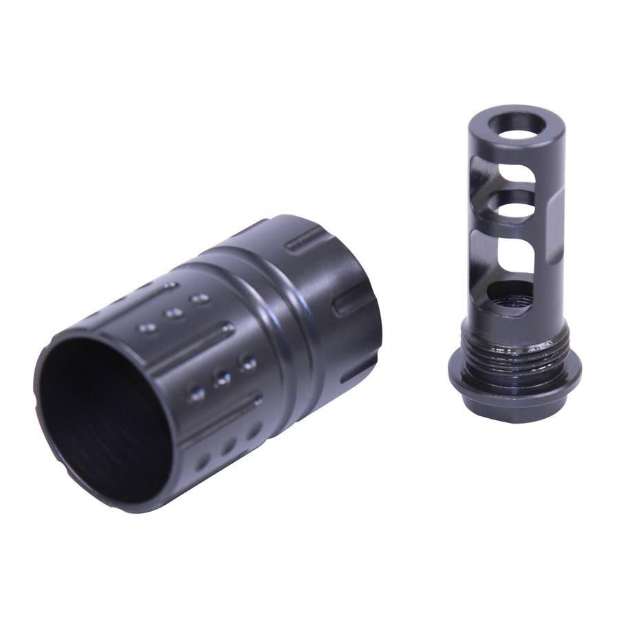 Guntec USA HELLFIRE-9 Guntec USA 223/556 9mm “Hellfire” Muzzle Compensator With Qd Blast Shield (Gen 2) HELLFIRE-9