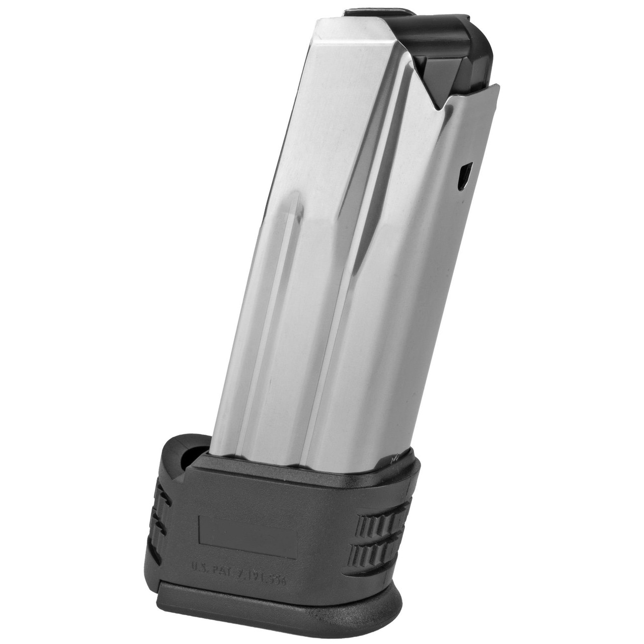 Springfield XDME50151, battery magazine for Springfield pistol, metal and plastic construction with black base.