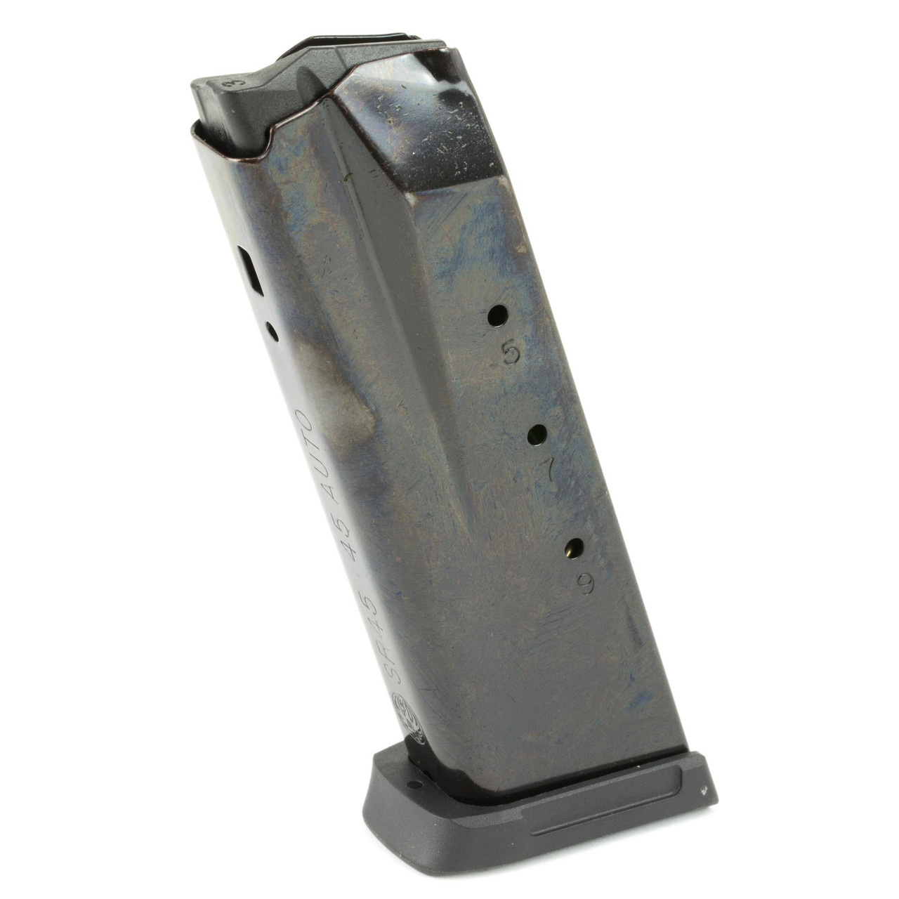 Ruger 90412, firearm magazine with metallic finish and numbered side for ammunition capacity.