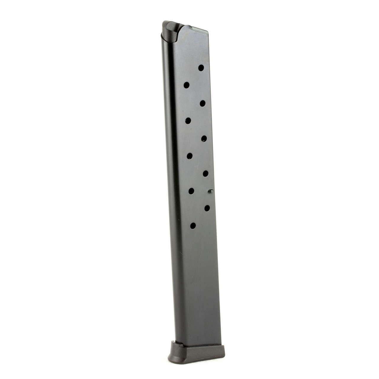 ProMag Industries COL-A5, firearm magazine with a sleek metallic finish and perforated design for enhanced grip and durability.