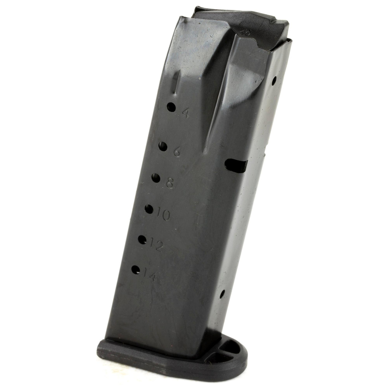 ProMag Industries SMI-A11 magazine, metal firearm magazine with capacity markings from 4 to 14 rounds.