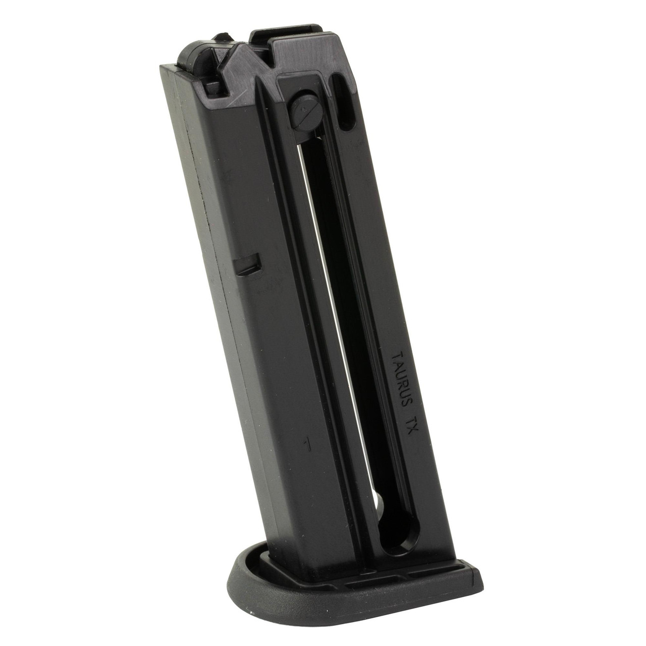 Taurus USA 358-0030-00 magazine, black polymer pistol magazine with a base plate for a semi-automatic firearm.