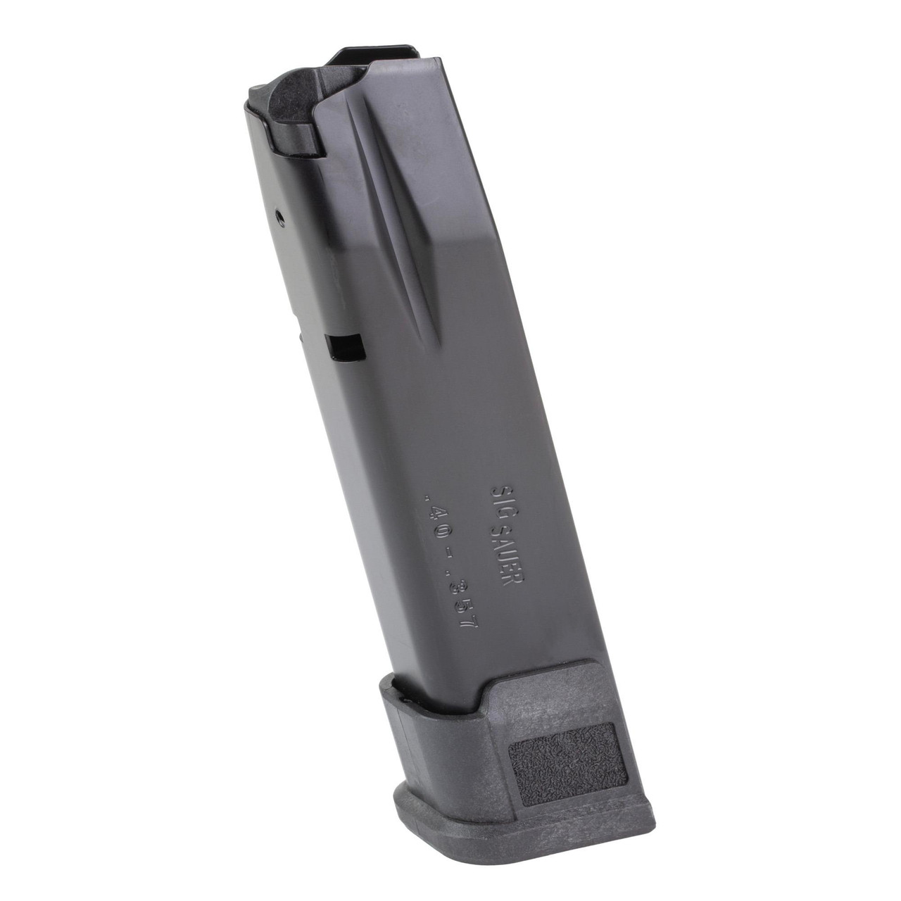 Sig Sauer SIG SAUER MAG-MOD-F-43-18, 18-round steel magazine for P250 & P320 full size pistols, shown standing upright.