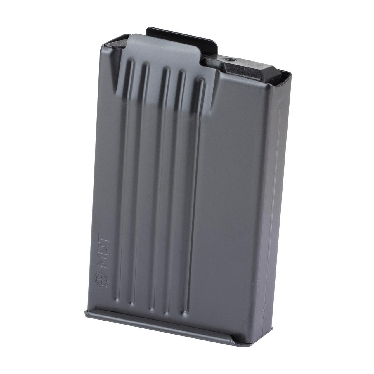MDT 102922-BLK AICS-Pattern 12-Round Metal Magazine, a precision-engineered firearm magazine designed for 6.5 Creedmoor, .308, and other calibers, featuring a durable metal construction and a sleek black finish.