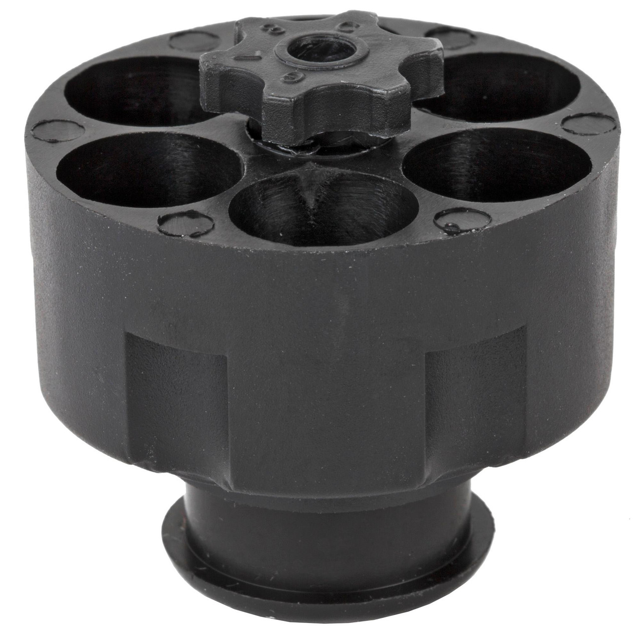 Safariland J-GL8C, black, cylindrical tactical gear component with multiple circular holes