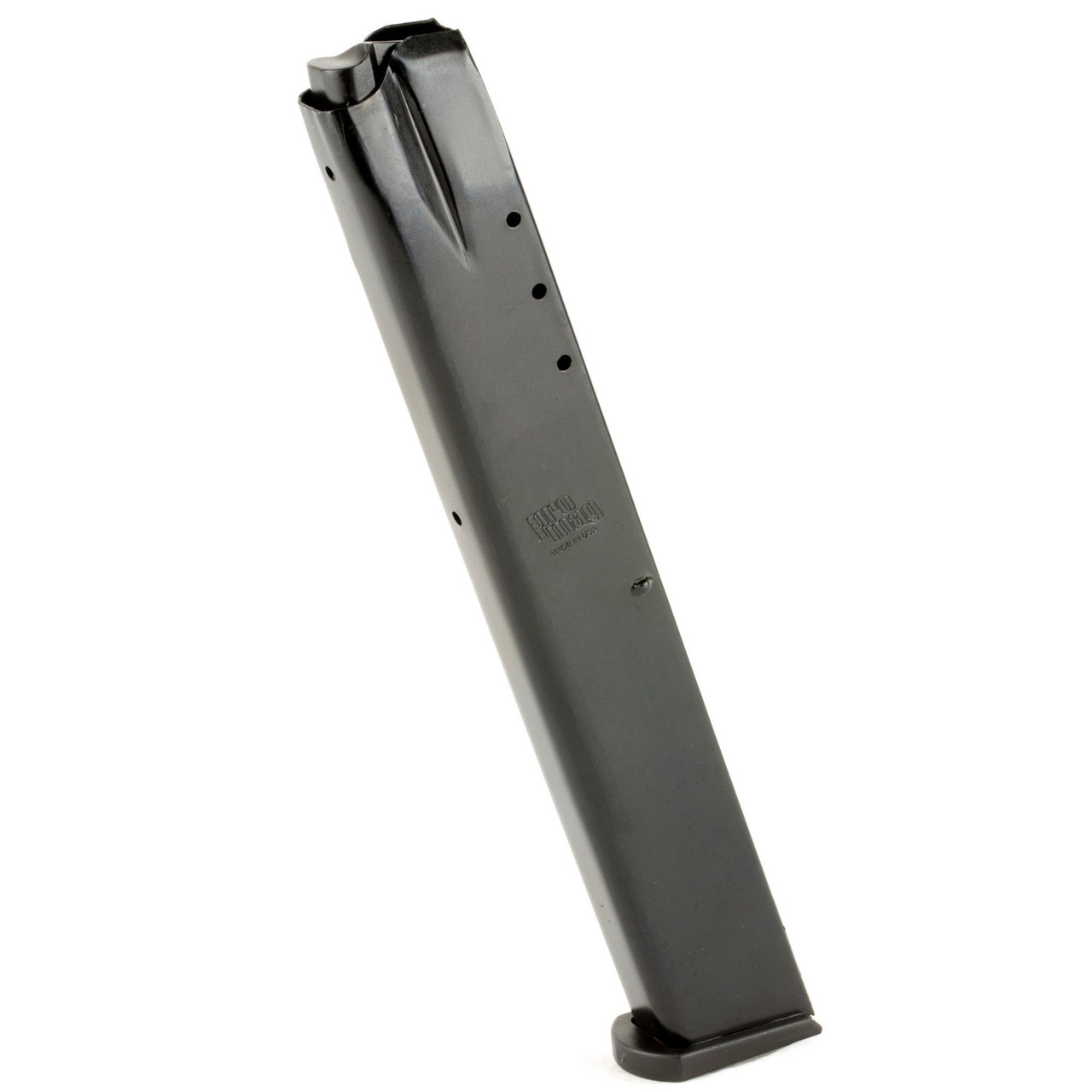 ProMag Industries CZ-A3 magazine, black metal firearm magazine with capacity holes for ammunition count.