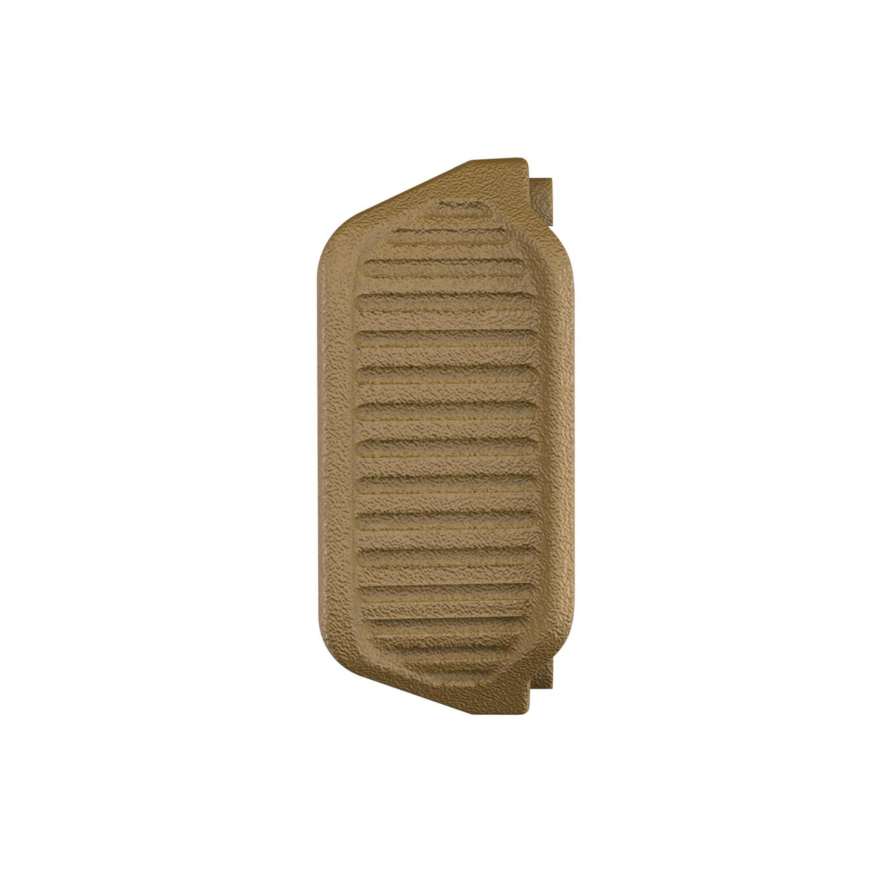Magpul Industries MAG1566-MCB M-LOK Thumb Shelf – Ambidextrous Support Hand Grip for Improved Muzzle Control, tan color, textured surface with horizontal ridges for enhanced grip.