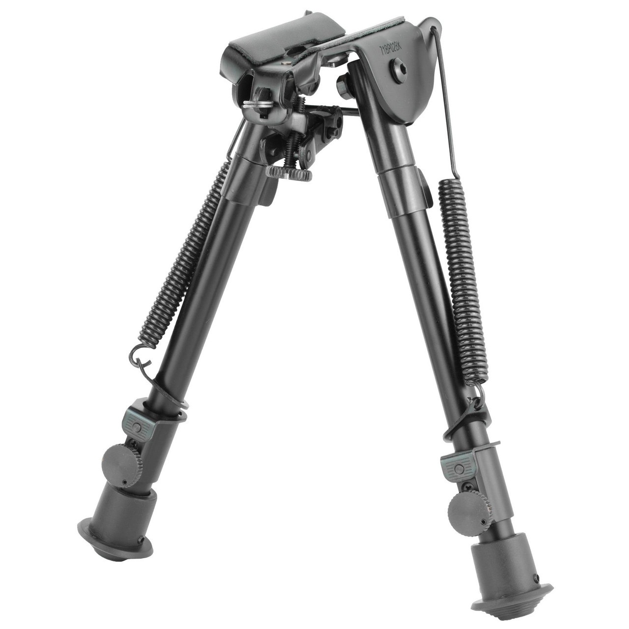 BLACKHAWK 71BP02BK Adjustable Bipod, lightweight, no-rust, 9 to 13-inch height for precision shooting with collapsible legs and stabilizing springs.