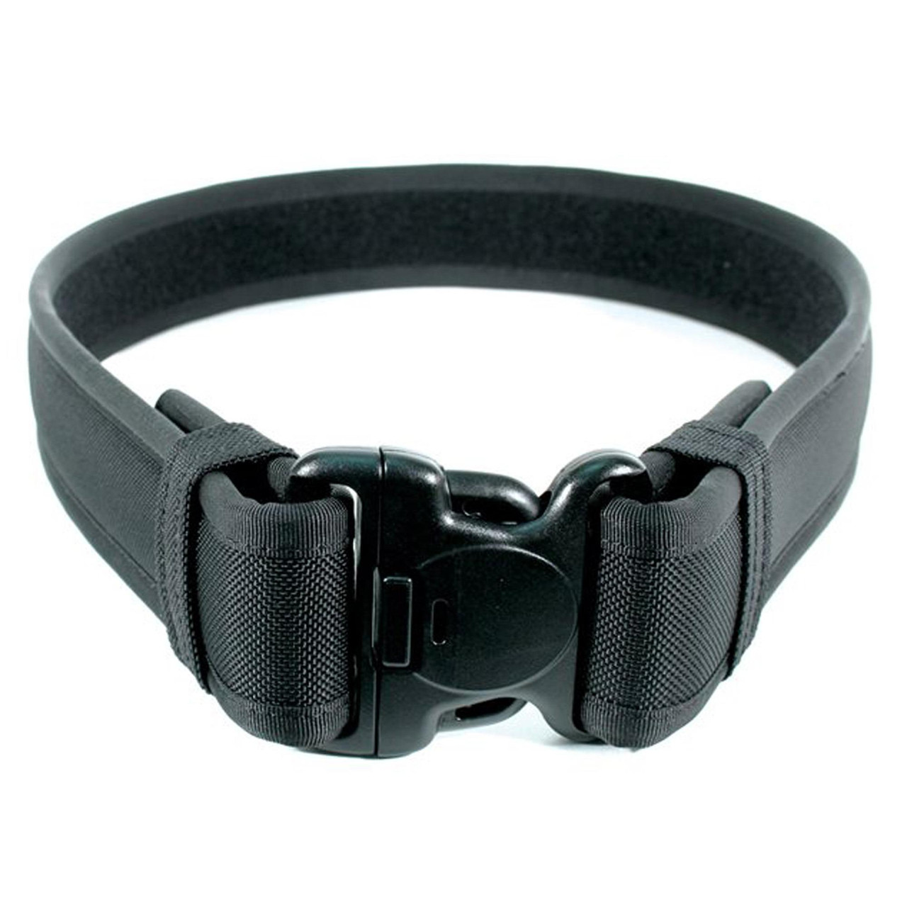 BLACKHAWK 44B2MDBKA Ergonomic Durable CORDURA Belt with Triple-Retention Buckle, black tactical belt with a sturdy buckle and reinforced construction.