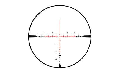 Burris Optics 200681 Veracity 3-15x44mm Riflescope - Precision Hunting Scope with Fiber Dot Plex Illuminated Reticle, view of the illuminated reticle with fiber dot and crosshair design.