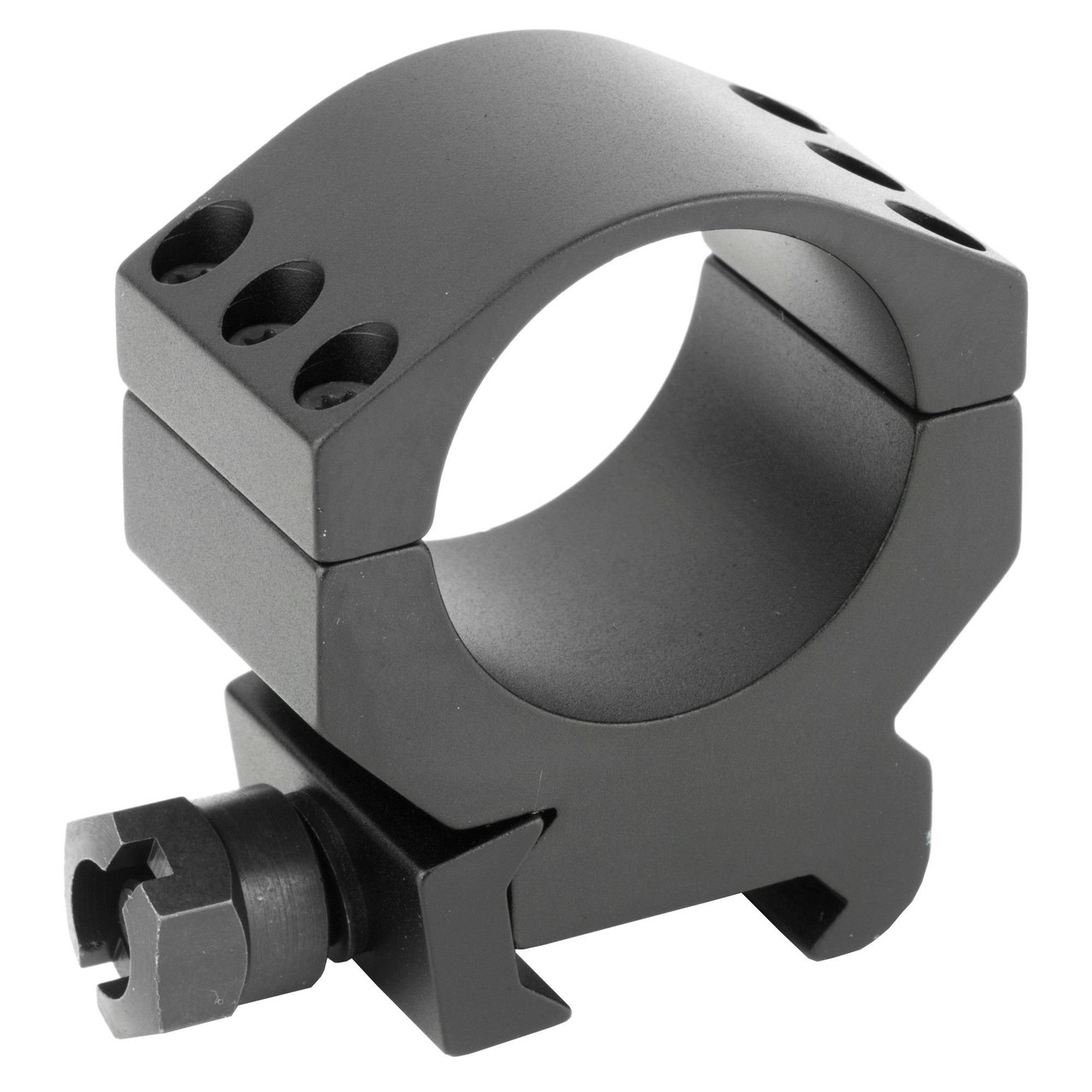 Burris Optics 420163 Xtreme Tactical Rings - Heavy-Duty Scope Mounts for Hunting & Tactical Gear, a black scope mount with a sturdy design and multiple mounting holes