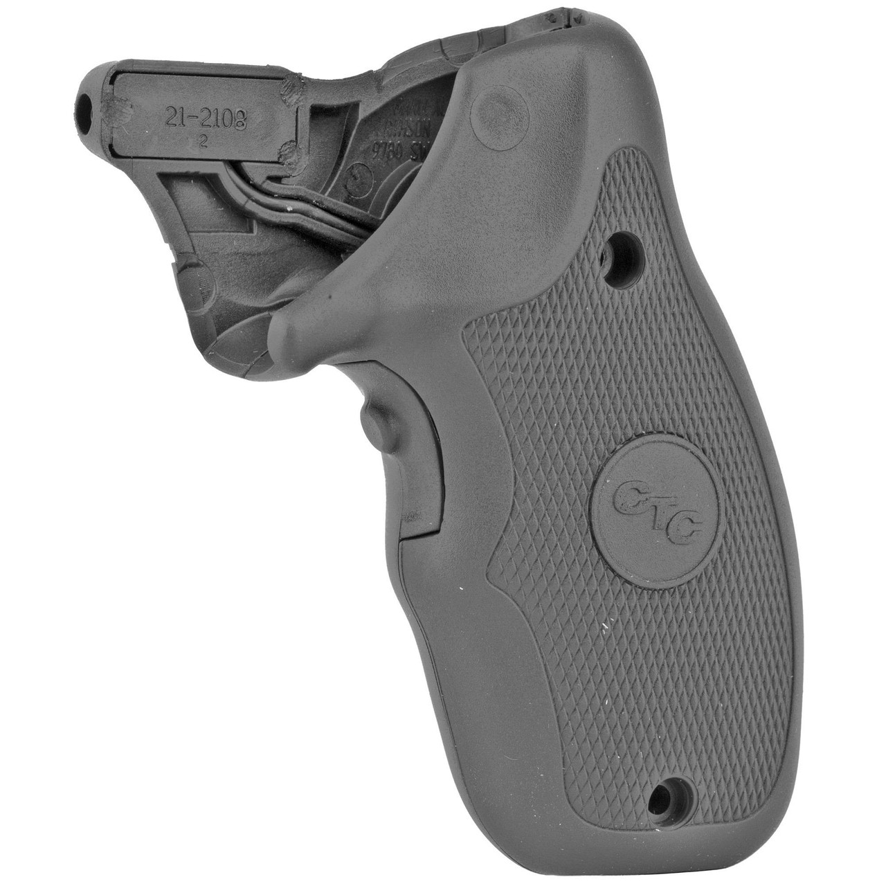 Crimson Trace Corporation Crimson Trace LG-375 Laser Sighting System for Taurus Judge & Tracker, precise red laser grip for enhanced shooting accuracy, shown on a black tactical firearm grip.