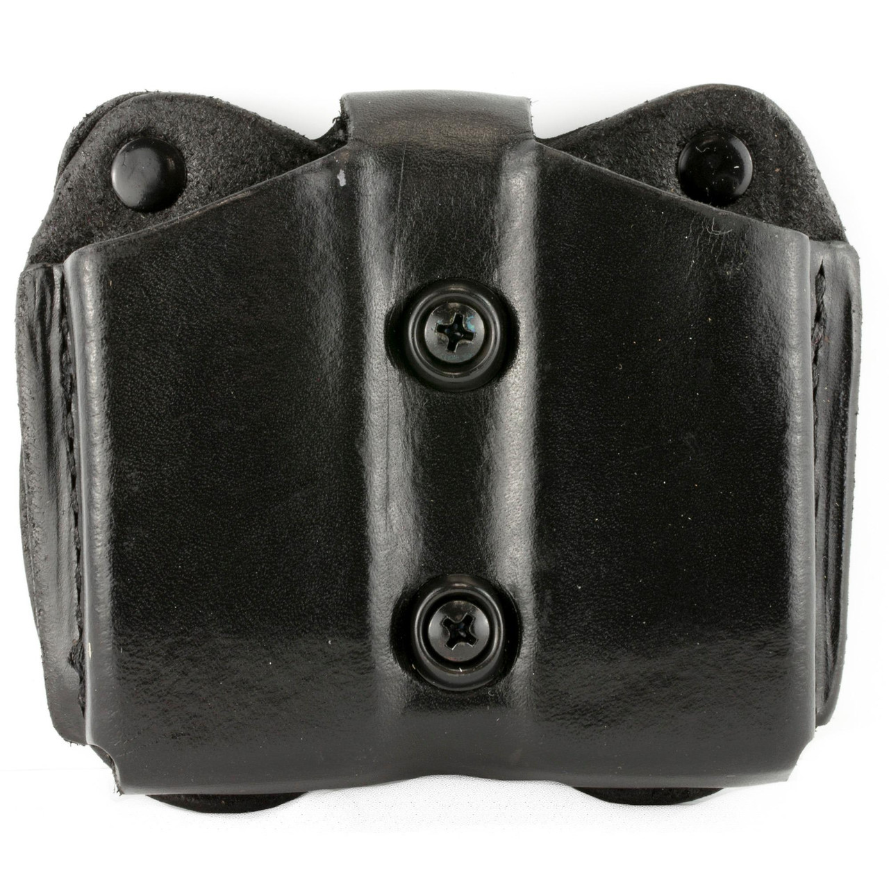 DeSantis Gunhide A01BJJJZ0 Double Magazine Pouch, Ambidextrous Leather Belt Attachment with Vertical & Horizontal Carry, fits belts up to 1.75 inches wide.
