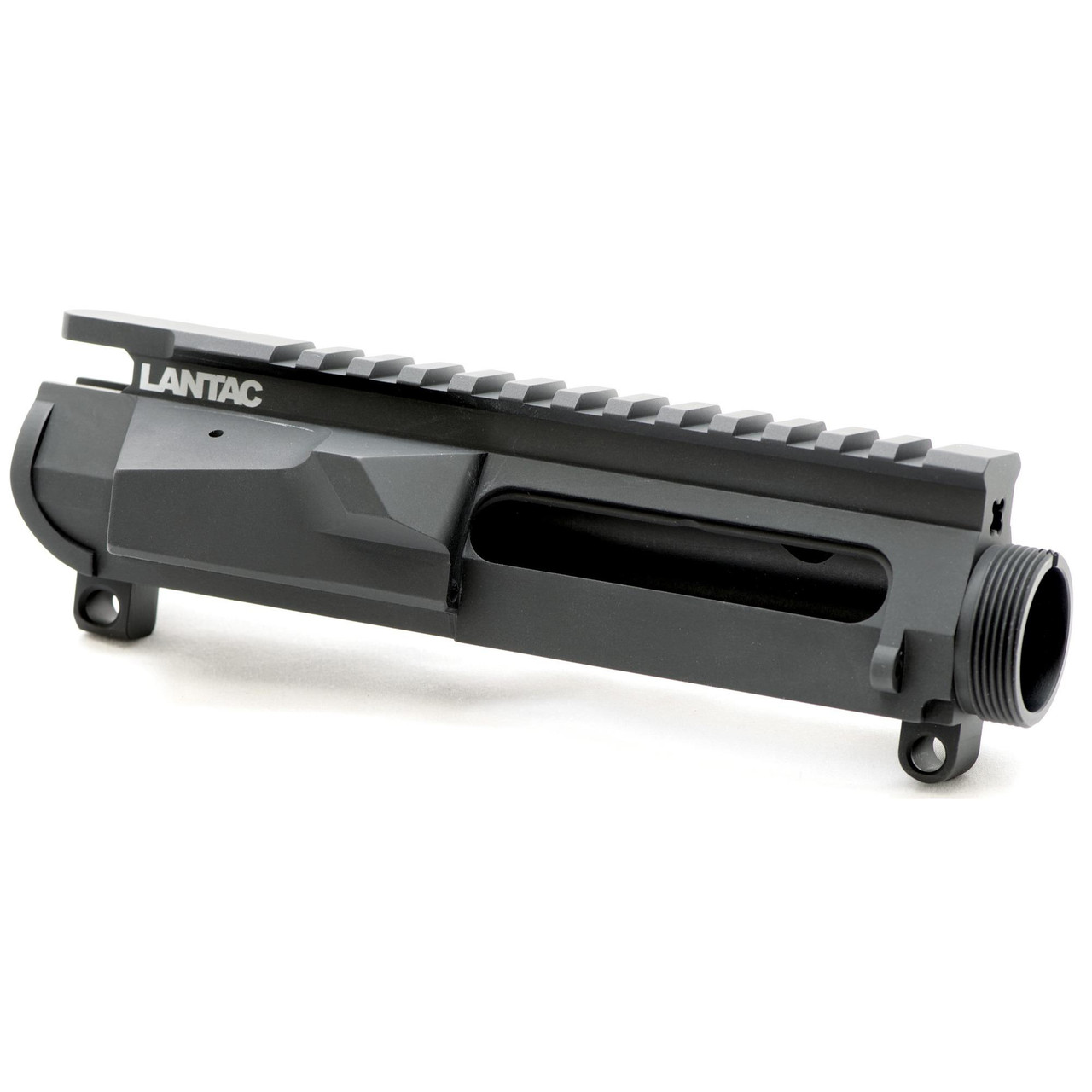 LanTac USA LLC LanTac USA LA00221 SMOOTHCAM Upper Receiver - Ultra-Smooth Operation, 7075-T6 Aluminum, Precision Engineered, gun part with a sleek black finish and Picatinny rail for mounting accessories.