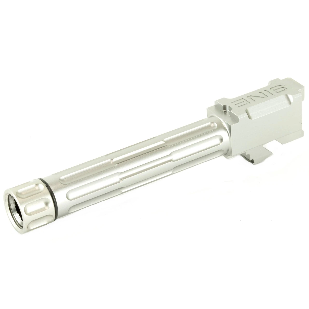 LanTac USA LLC 01-GB-G19-TH-SS Match Grade Drop-In Barrel for Glock 19, precision engineered 416R stainless steel with fluted design, firearm accessory.