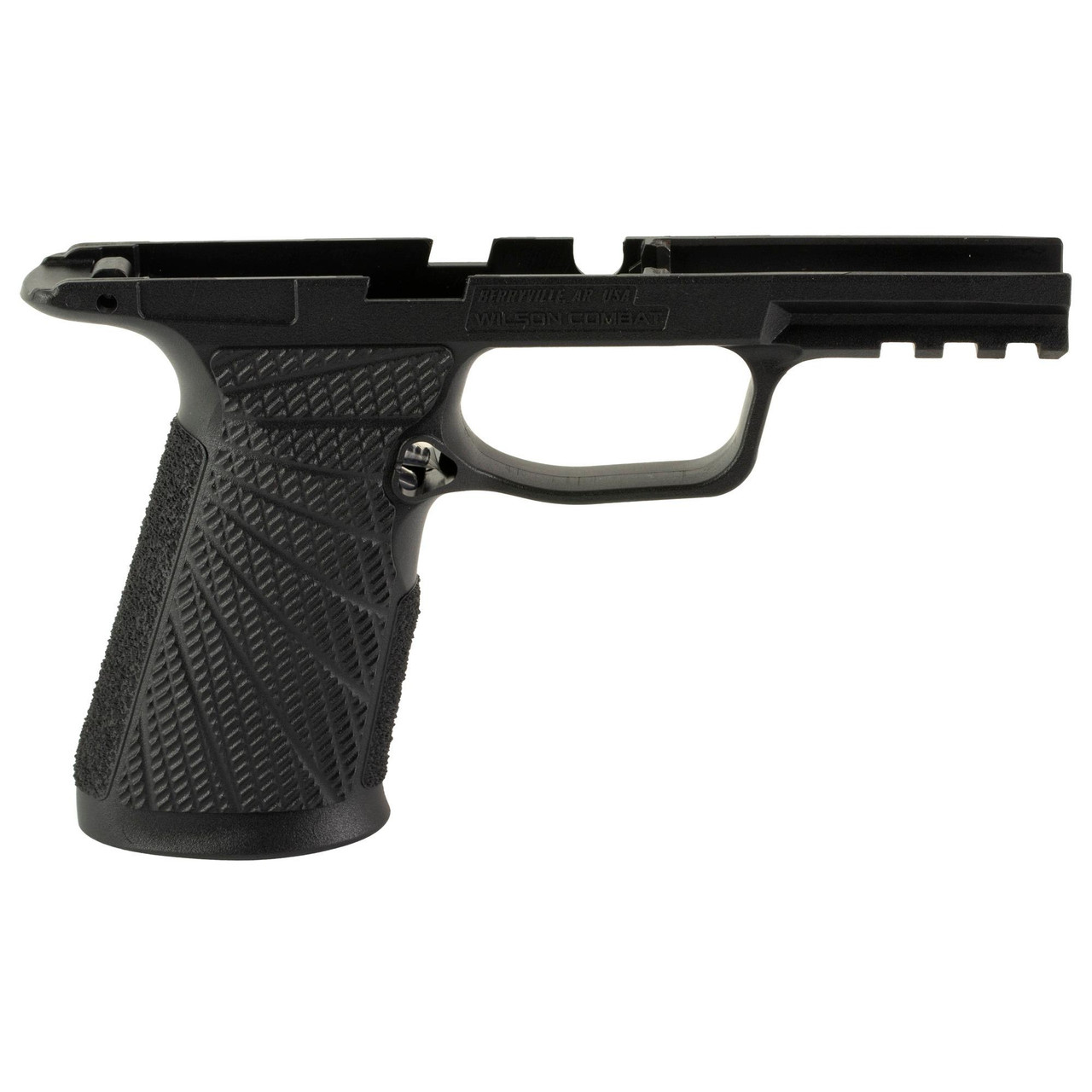 Wilson Combat 365M-SB Grip Module for SIG-SAUER P365 XMacro, black textured grip with enhanced control and comfort for concealed carry.