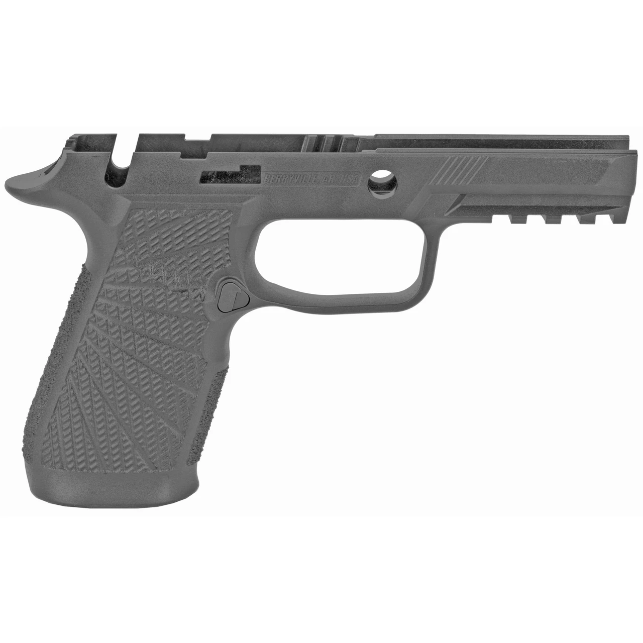 Wilson Combat 320-CMB Grip Module for SIG-SAUER P320, gray tactical grip with textured surface and modular design for enhanced performance and comfort.