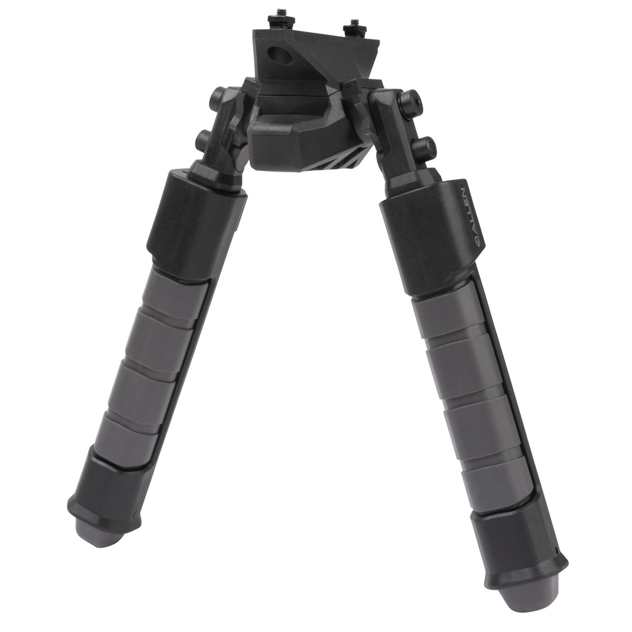 Allen Company 5203 Helix Low-Profile Rifle Bipod, lightweight tactical shooting stability with M-LOK mount, black color, adjustable legs for precision aiming.