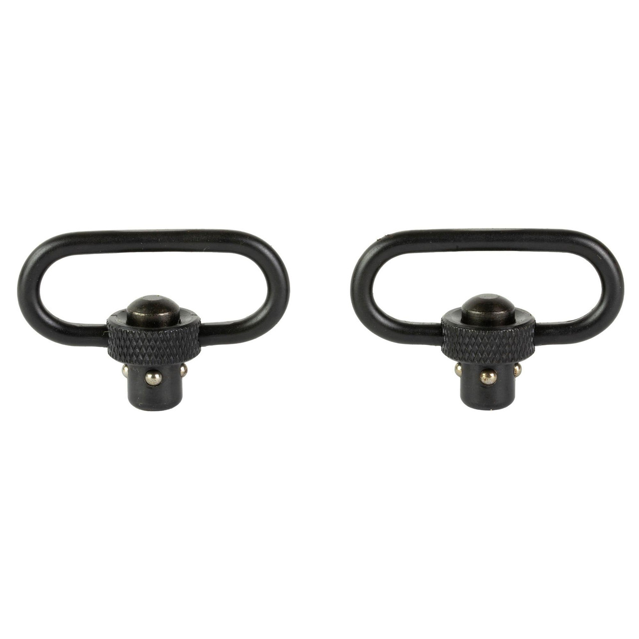 Allen Company 14516 Soft Gun Case - Durable, Quick Detach Design for Outdoor Enthusiasts, two black quick detach gun strap swivels with textured knobs and metal ball bearings.