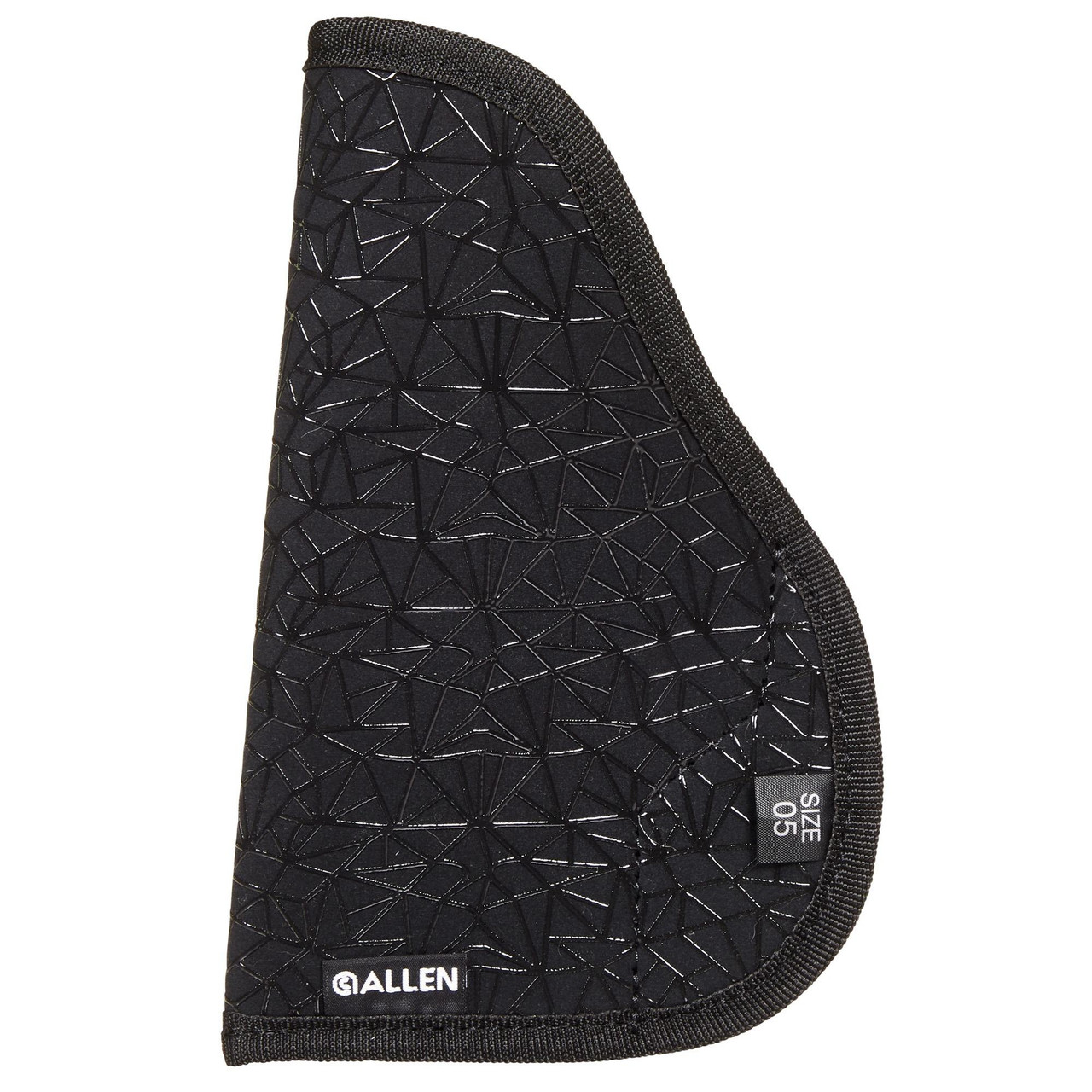 Allen Company 44905 Spiderweb In-The-Pocket Conceal Carry Gun Holster, black fabric with geometric spiderweb pattern, designed for secure and convenient fit for Glock and Ruger firearms.