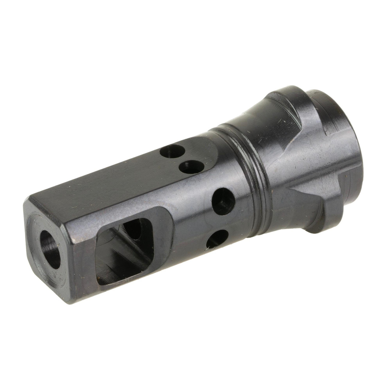Breek Arms BRK4330 Echo Muzzle Brake & Breek-LOK 3QD Suppressor Attachment for 14.5-inch barrels, black metal firearm accessory.