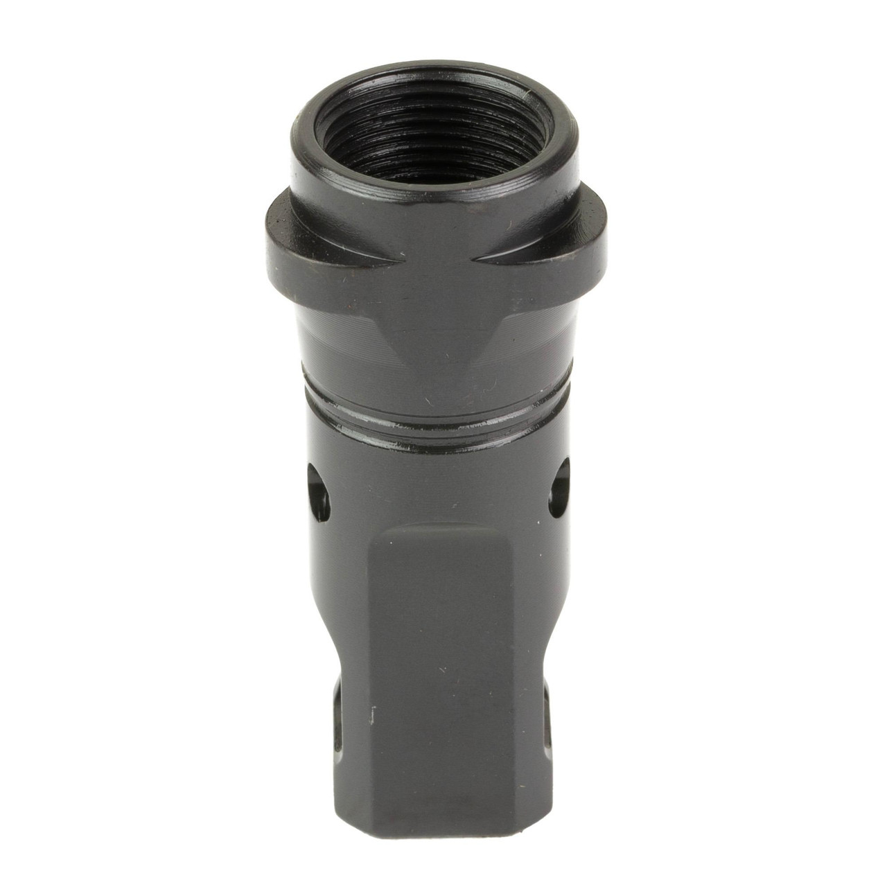 Breek Arms BRK4331 Suppressor Attachment, black metal suppressor for .30 caliber firearms with advanced Breek-LOK 3QD System, designed for precision accuracy and reduced recoil, made in USA.