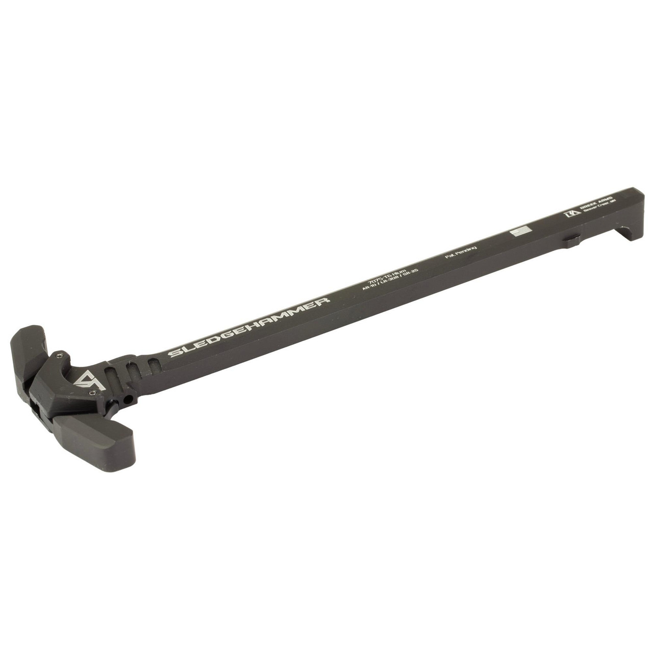 Breek Arms BRK6010 Sledgehammer Charging Handle for AR-10 & LR-308, durable 7075-T6 aluminum, ambidextrous release, and suppressor compatible, shown in black color.
