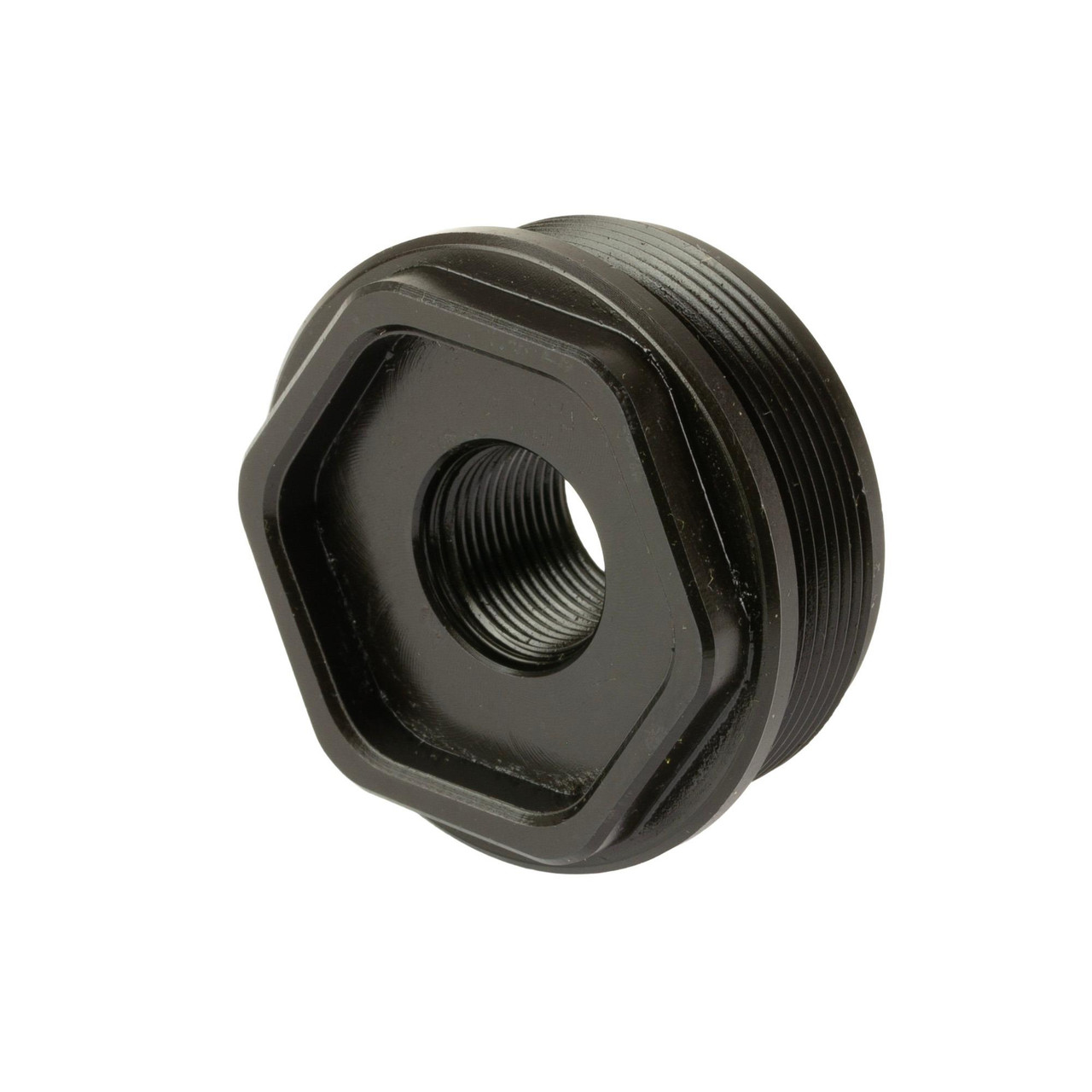 Breek Arms BRK4600 Direct Thread Universal Suppressor HUB, black metal firearm accessory with threaded interior for attaching suppressors, precision-engineered for optimal shooting performance.