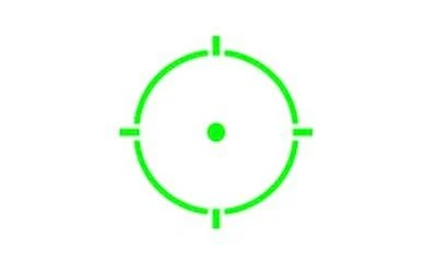 Holosun Technologies Holosun EPS-CORE-GR-MRS Compact Enclosed Optic with Green Reticle, green illuminated reticle displayed on the sight for enhanced targeting in a durable, waterproof design.