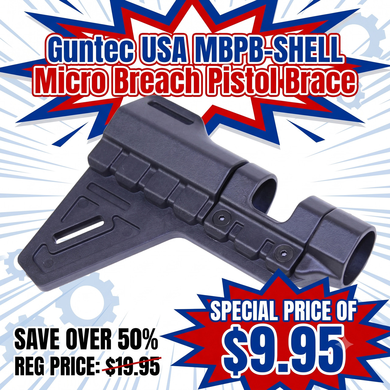 Guntec USA MBPB-SHELL Micro Breach Pistol Brace