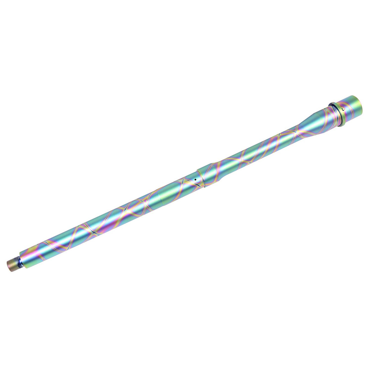 Guntec USA BAR-16-RPVD-TD 16" 5.56mm 1:7 Twist M4 4150 Barrel (Rainbow PVD Coated) (Tie Dye Pattern)