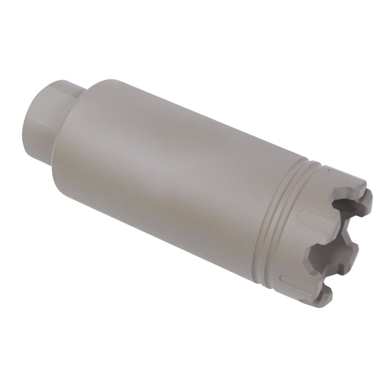 Guntec USA CONE-FH-S-C-FDE Guntec USA CONE-FH-S-C-FDE 223/5.56 Rifle Slim Line 'Trident' Flash Can With Glass Breaker (Flat Dark Earth) CONE-FH-S-C-FDE