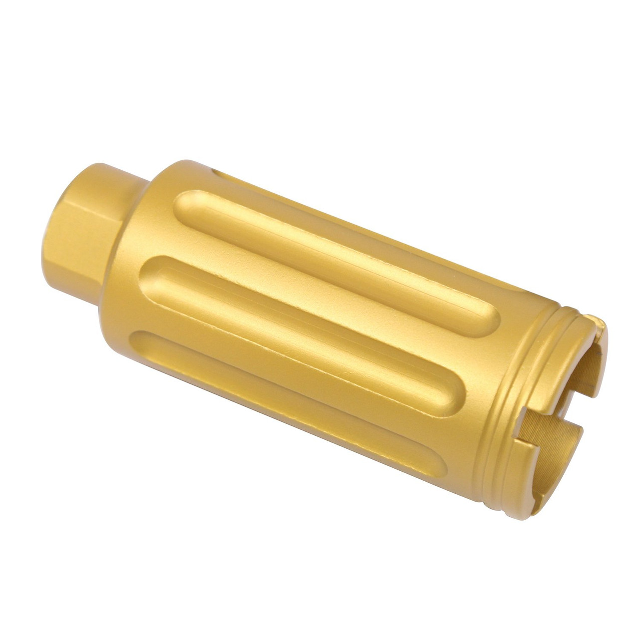 Guntec USA CONE-FH-S-GEN2-GOLD AR-15 Slim Line Cone Flash Can (Gen 2) (Anodized Gold)