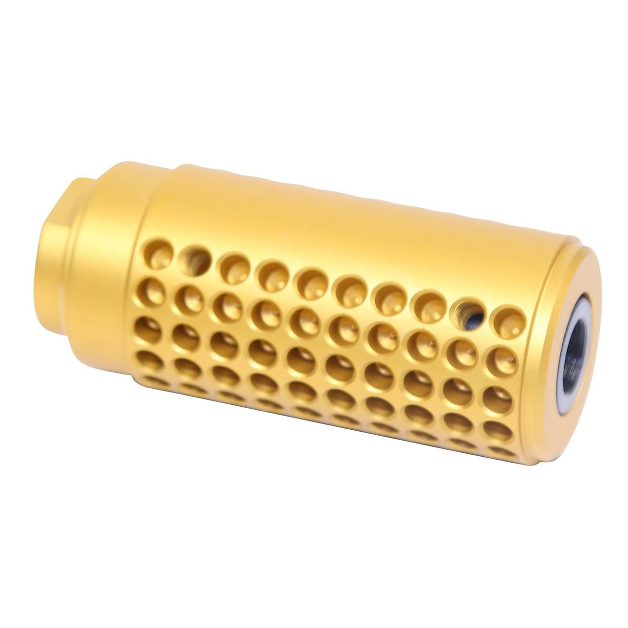 Guntec USA SOCOM-MINI-GOLD Guntec USA SOCOM-MINI-GOLD 223/5.56 Rifle Micro Slip Over Socom Style Fake Suppressor (Gen 2) (Anodized Gold) SOCOM-MINI-GOLD