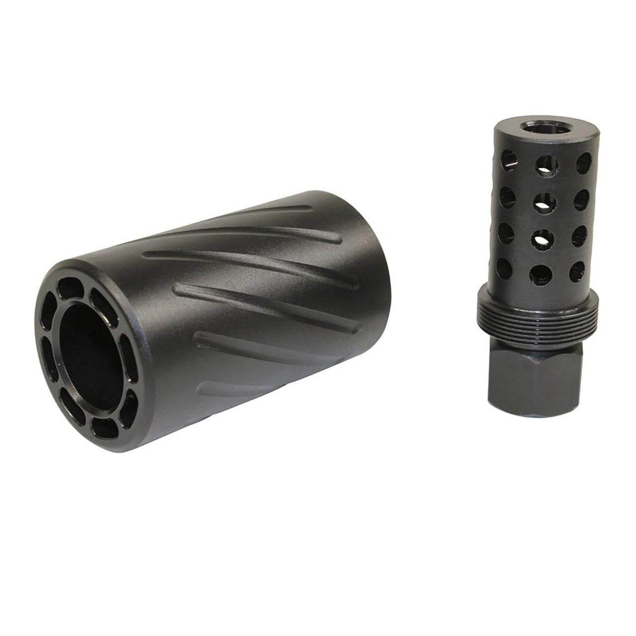  Guntec USA SPITFIRE-9-1/2x28 223/5.56 Rifle Muzzle Comp With Qd Blast Shield (9mm) (1/2 X 28) 