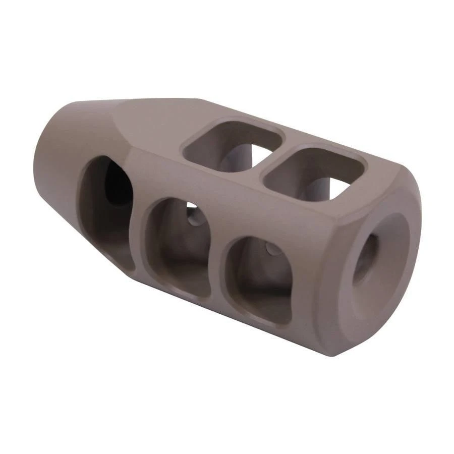 Guntec USA TANK9-223-FDE-G2 Guntec USA TANK9-223-FDE-G2 223/5.56 Rifle Steel Multi Port Compensator (Gen 2) (Flat Dark Earth) TANK9-223-FDE-G2