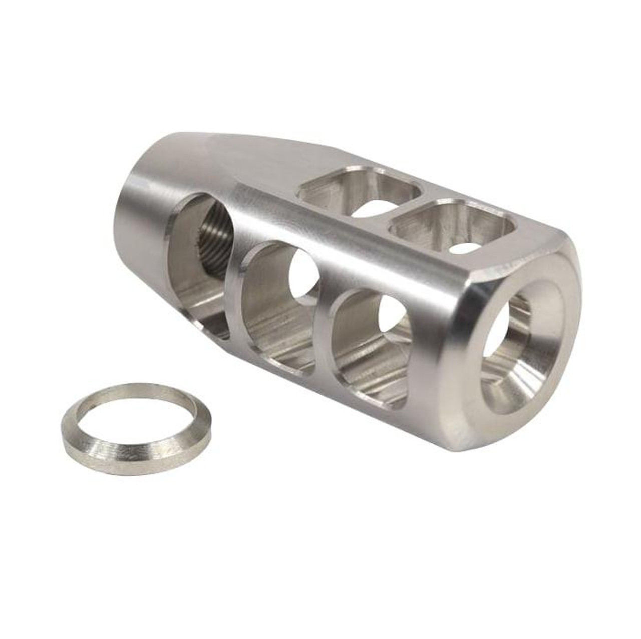  Guntec USA TANK9-223-SS-G2 AR-15 Stainless Steel Multi Port Compensator (Gen 2) 