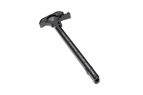 Strike Industries SI-ARCH-EL-BK Charging Handle with Extended Latch, black tactical firearm charging handle with extended latch for improved grip and easy operation.
